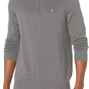IZOD 1/4 Zip Pullover Grey Sweater Size Medium